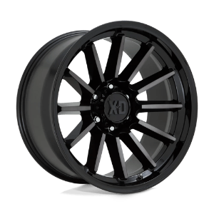 XD Wheels XD855 Luxe 휠 17x9 6x5.5 - 블랙 머신드 w/그레이 틴트