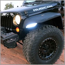 TrailMods &quot;Street and Crawler&quot; Complete Set Of Narrow and Wide Removable Flares (includes integrated running light)
