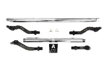APEX CHASSIS 2.5 TON FRONT TIE ROD AND DRAG LINK KIT (POLISHED) w/ Fox ATS Stabilizer Clamp